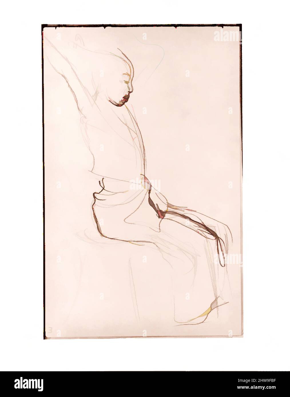 Art inspiré par la danseuse javanaise dans le profil fixant ses cheveux (d'après Sketchbook of Javanese Dancers), 1889, Graphite sur papier vélin blanc cassé, 5 1/2 x 8 1/2 po. (14 x 21,6 cm), dessins, John Singer Sargent (américain, Florence 1856–1925 Londres, œuvres classiques modernisées par Artotop avec une touche de modernité. Formes, couleur et valeur, impact visuel accrocheur sur l'art émotions par la liberté d'œuvres d'art d'une manière contemporaine. Un message intemporel qui cherche une nouvelle direction créative. Artistes qui se tournent vers le support numérique et créent le NFT Artotop Banque D'Images