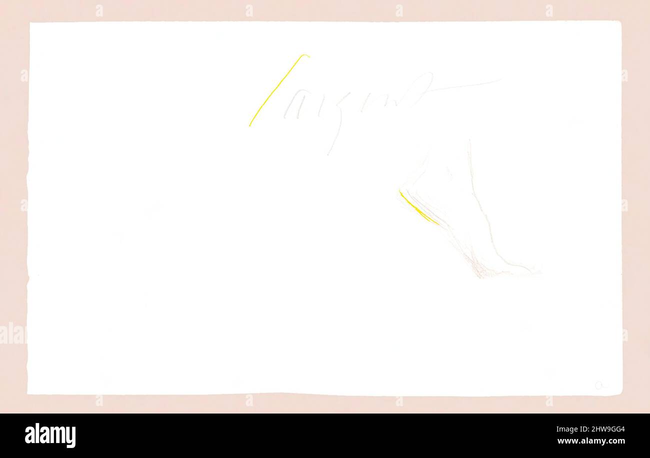 Art inspiré par le pied d'un danseur javanais (tiré du Sketchbook of Javanais Dancers), 1889, Graphite sur papier vélin blanc cassé, 5 1/2 x 8 1/2 po. (14 x 21,6 cm), dessins, John Singer Sargent (américain, Florence 1856–1925 Londres, œuvres classiques modernisées par Artotop avec une touche de modernité. Formes, couleur et valeur, impact visuel accrocheur sur l'art émotions par la liberté d'œuvres d'art d'une manière contemporaine. Un message intemporel qui cherche une nouvelle direction créative. Artistes qui se tournent vers le support numérique et créent le NFT Artotop Banque D'Images