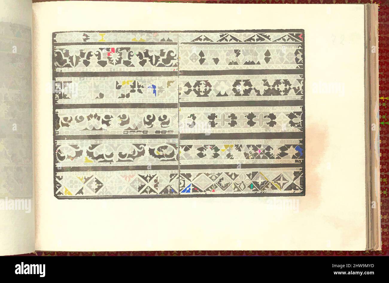 Art inspiré par dessins et estampes, Livres estampes ornement & Architecture, Corona delle Nobili et Virtuose donne: Libre IV, page 72 (recto, œuvres classiques modernisées par Artotop avec un peu de modernité. Formes, couleur et valeur, impact visuel accrocheur sur l'art émotions par la liberté d'œuvres d'art d'une manière contemporaine. Un message intemporel qui cherche une nouvelle direction créative. Artistes qui se tournent vers le support numérique et créent le NFT Artotop Banque D'Images