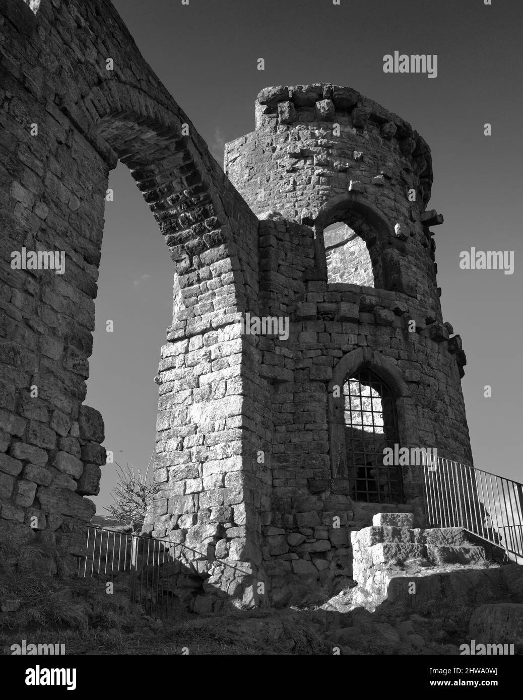 Le château ornemental de Mow COP est construit par Randle Wilbraham de Rode Hall Banque D'Images