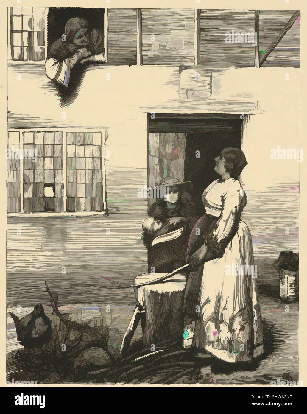 Art inspiré par les dessins et les tirages, Imprimer, au seuil (de Wayside Posies), Engraver, Éditeur, artiste, après, Dalziel Brothers, Classic œuvres modernisées par Artotop avec une touche de modernité. Formes, couleur et valeur, impact visuel accrocheur sur l'art émotions par la liberté d'œuvres d'art d'une manière contemporaine. Un message intemporel qui cherche une nouvelle direction créative. Artistes qui se tournent vers le support numérique et créent le NFT Artotop Banque D'Images