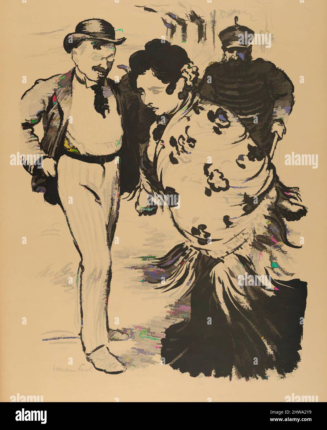 Art inspiré par Perle des Antilles (de la feuille), René-Georges Hermann-Paul (français, Paris 1874–1940 Saintes-Maries-de-la-Mer), 1897–1899, oeuvres classiques modernisées par Artotop avec une touche de modernité. Formes, couleur et valeur, impact visuel accrocheur sur l'art émotions par la liberté d'œuvres d'art d'une manière contemporaine. Un message intemporel qui cherche une nouvelle direction créative. Artistes qui se tournent vers le support numérique et créent le NFT Artotop Banque D'Images