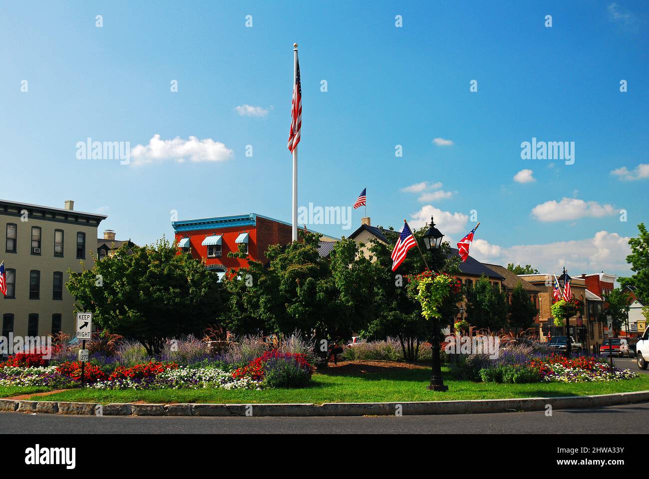 Lincoln Square, Gettysburg, Pennsylvanie Banque D'Images