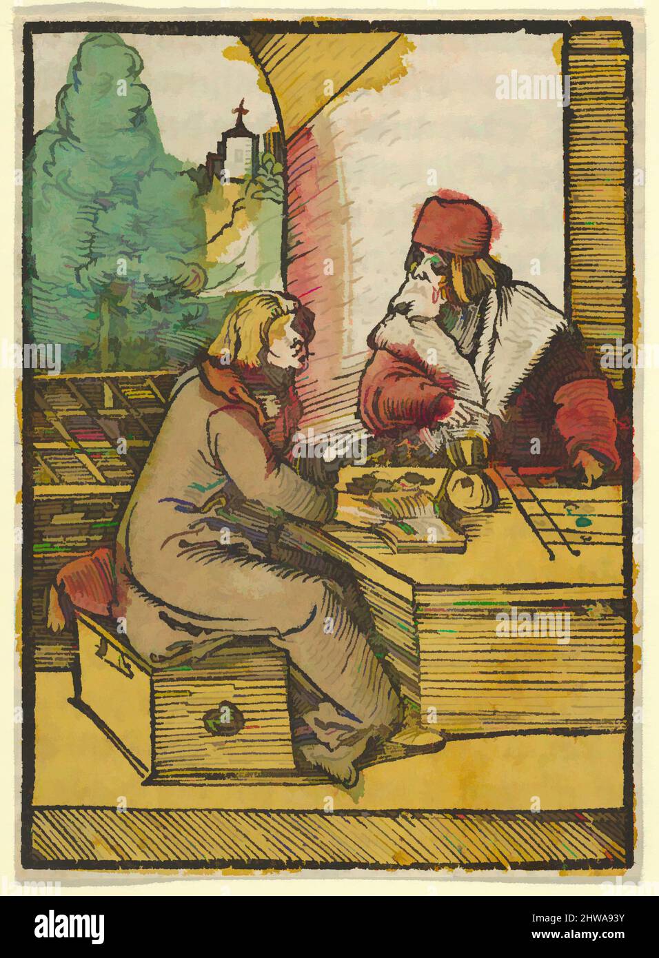 Art inspiré par les dessins et estampes, l'impression, la parabole de l'Homme riche et de la Housekeeper, 2, de Das Plenarium, artiste, Hans Schäufelein, Œuvres classiques modernisées par Artotop avec une touche de modernité. Formes, couleur et valeur, impact visuel accrocheur sur l'art émotions par la liberté d'œuvres d'art d'une manière contemporaine. Un message intemporel qui cherche une nouvelle direction créative. Artistes qui se tournent vers le support numérique et créent le NFT Artotop Banque D'Images