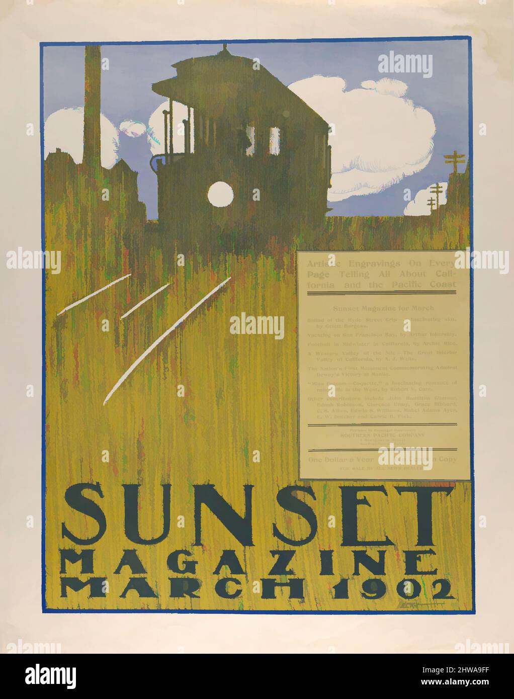 Art inspiré par les dessins et les imprimés, poster imprimé, Sunset Magazine: Mars, artiste, Henry Patrick Raleigh, American, Portland, Oregon 1880–1944, œuvres classiques modernisées par Artotop avec une touche de modernité. Formes, couleur et valeur, impact visuel accrocheur sur l'art émotions par la liberté d'œuvres d'art d'une manière contemporaine. Un message intemporel qui cherche une nouvelle direction créative. Artistes qui se tournent vers le support numérique et créent le NFT Artotop Banque D'Images