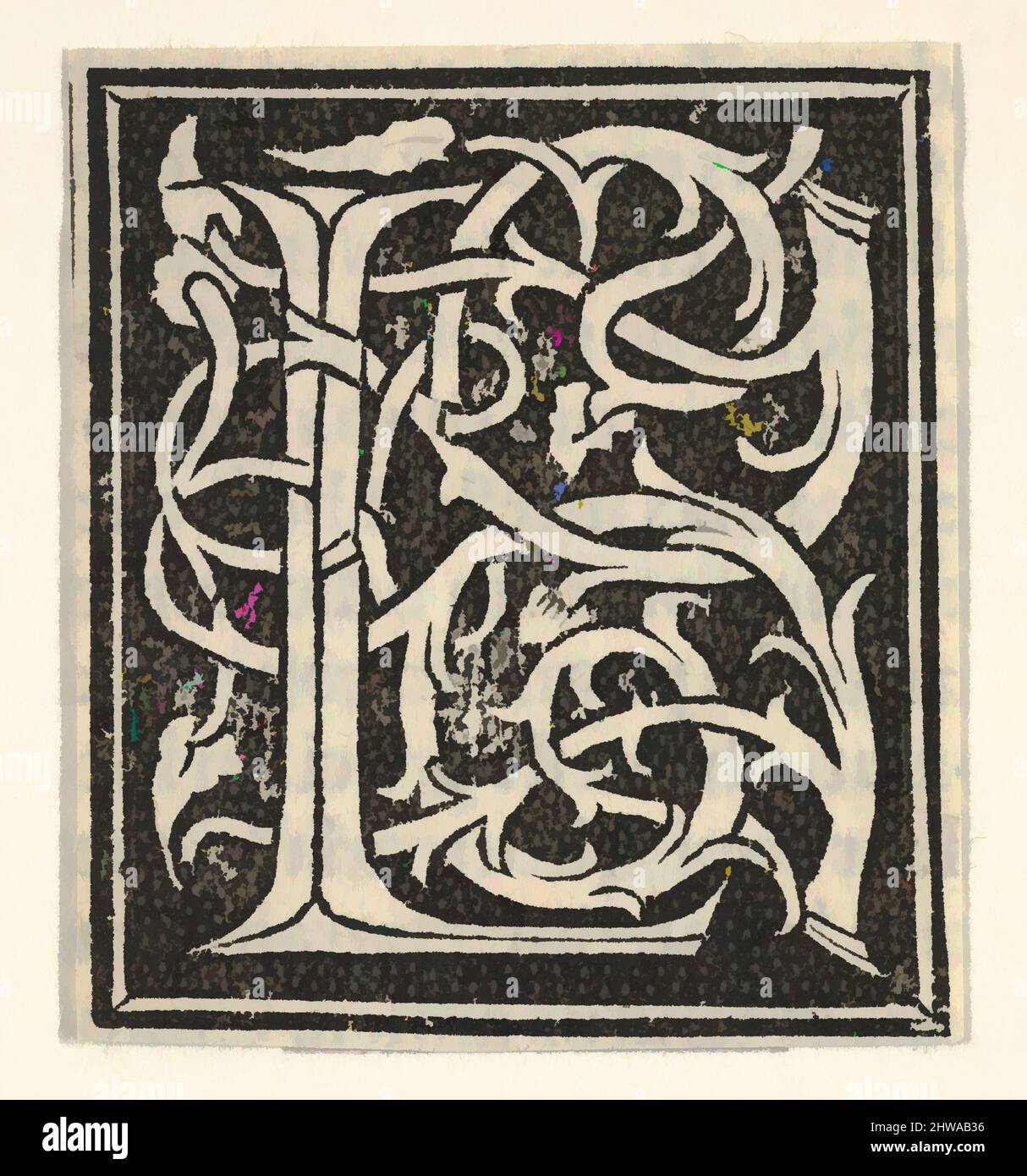 Art inspiré par les dessins et les imprimés, impression, lettre initiale L sur fond de motifs, artiste, Anonyme, Italien, 16th siècle, Anonyme, Italie, oeuvres classiques modernisées par Artotop avec une touche de modernité. Formes, couleur et valeur, impact visuel accrocheur sur l'art émotions par la liberté d'œuvres d'art d'une manière contemporaine. Un message intemporel qui cherche une nouvelle direction créative. Artistes qui se tournent vers le support numérique et créent le NFT Artotop Banque D'Images