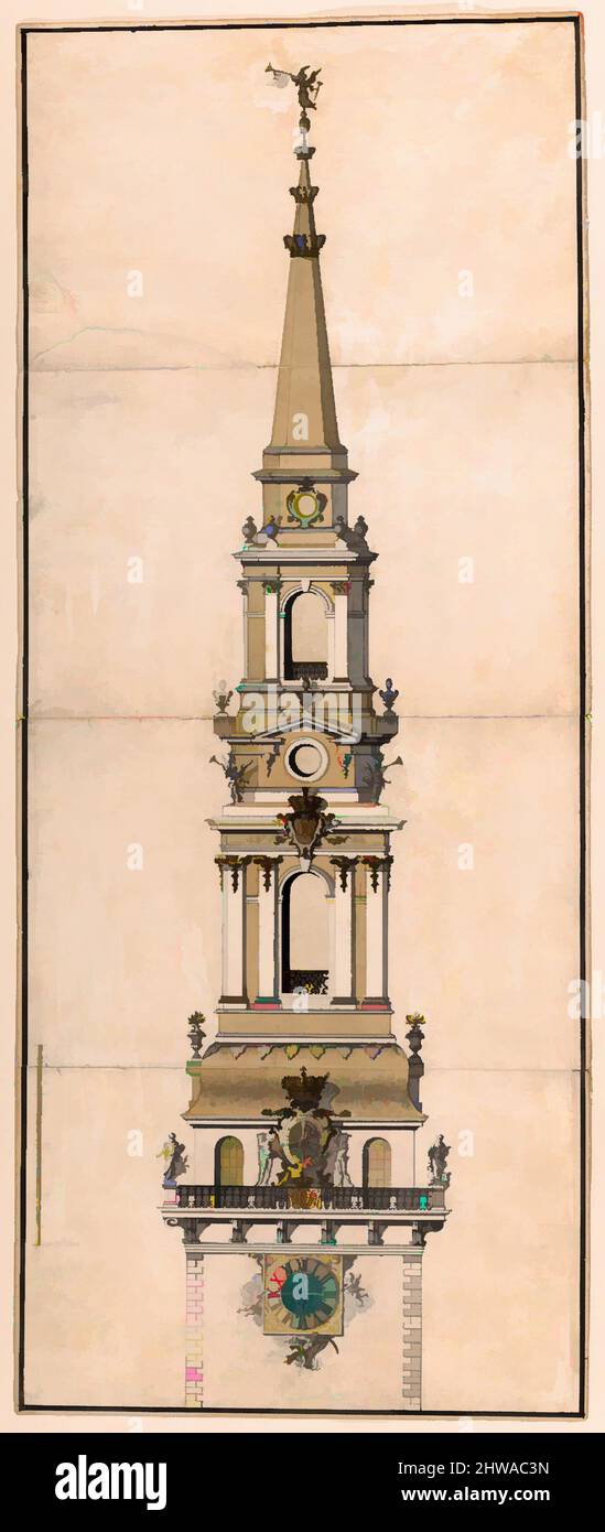 Art inspiré par dessins et estampes, dessin, Design pour la Spire de l'Église de notre-Dame à Copenhague, artiste, Vincents Lerche, Danois, oeuvres classiques modernisées par Artotop avec un peu de modernité. Formes, couleur et valeur, impact visuel accrocheur sur l'art émotions par la liberté d'œuvres d'art d'une manière contemporaine. Un message intemporel qui cherche une nouvelle direction créative. Artistes qui se tournent vers le support numérique et créent le NFT Artotop Banque D'Images