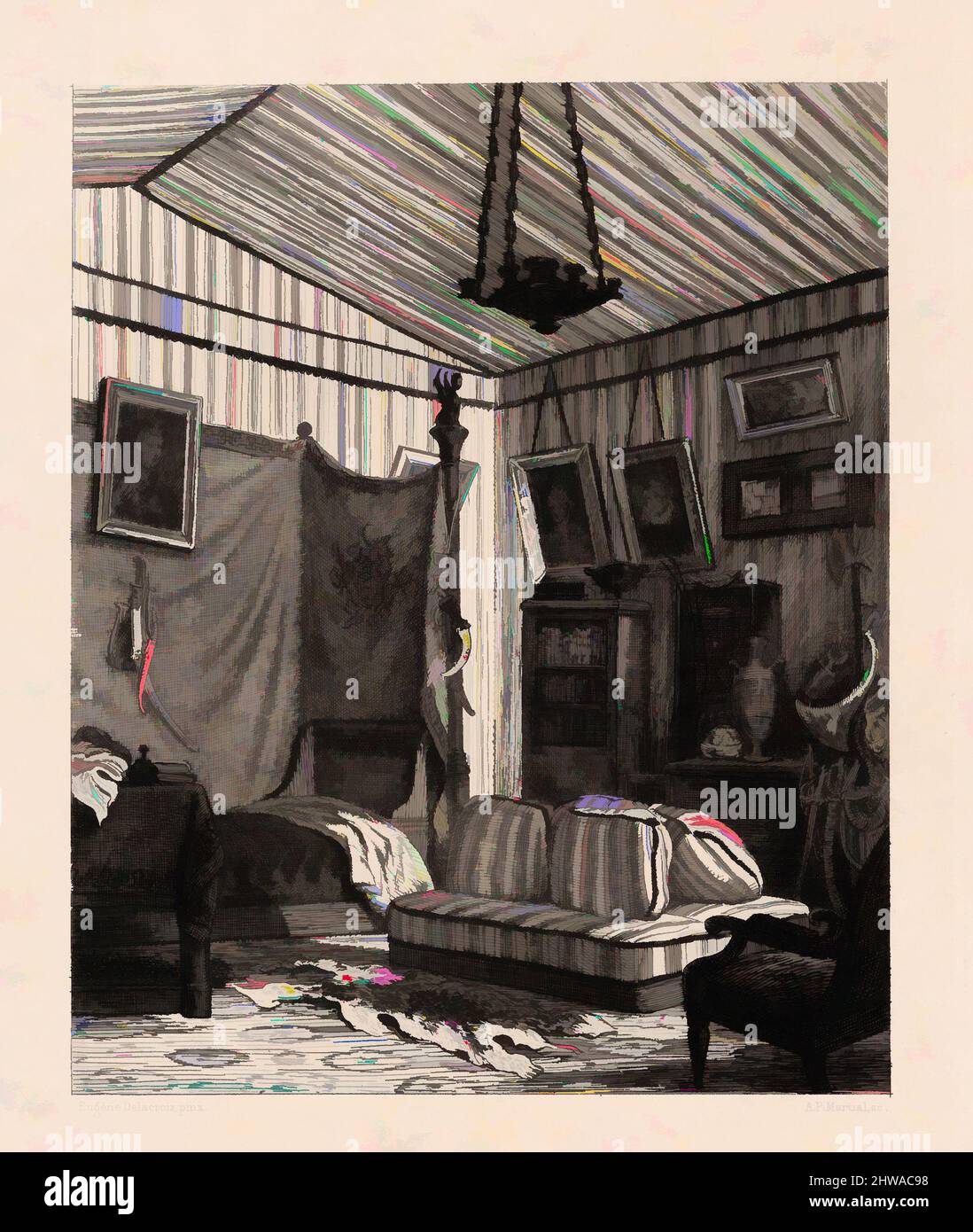 Art inspiré par dessins et estampes, Print, l’appartement du Comte de Mornay, Editeur, Etcher, artiste, After, A. Beillet, Adolphe Martial, oeuvres classiques modernisées par Artotop avec un peu de modernité. Formes, couleur et valeur, impact visuel accrocheur sur l'art émotions par la liberté d'œuvres d'art d'une manière contemporaine. Un message intemporel qui cherche une nouvelle direction créative. Artistes qui se tournent vers le support numérique et créent le NFT Artotop Banque D'Images