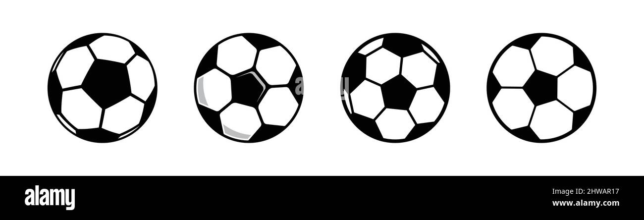 Motif icône ballon de football, style plat Illustration de Vecteur