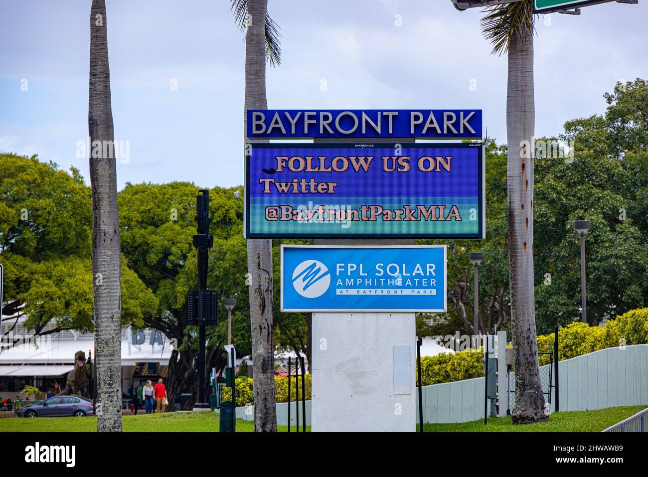 Bayfront Park Downtown Miami - MIAMI, FLORIDE - 14 FÉVRIER 2022 Banque D'Images