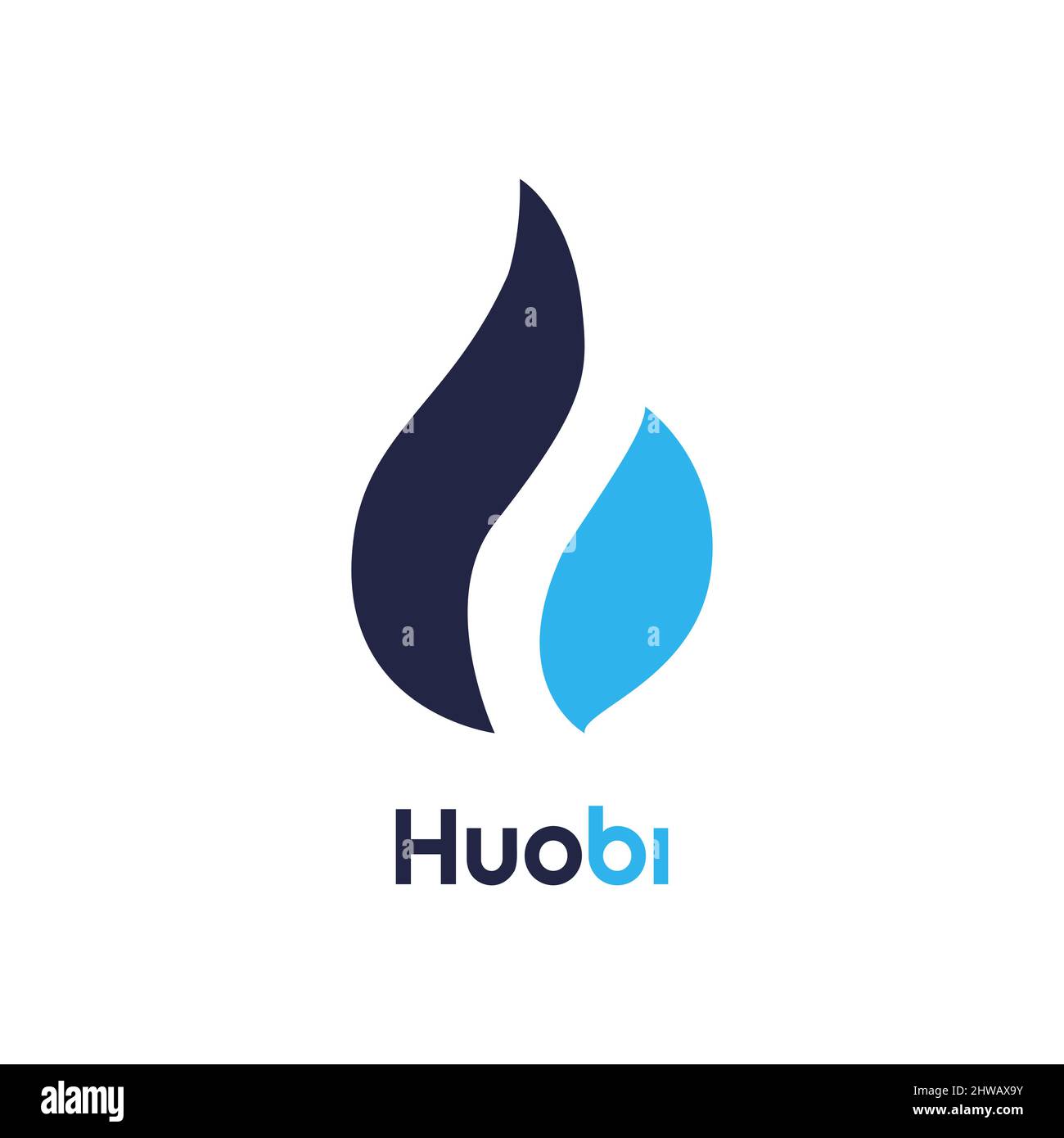 Icône de la crypto-monnaie Huobi - l'un des échanges les plus importants et les plus fiables. Illustration vectorielle Illustration de Vecteur