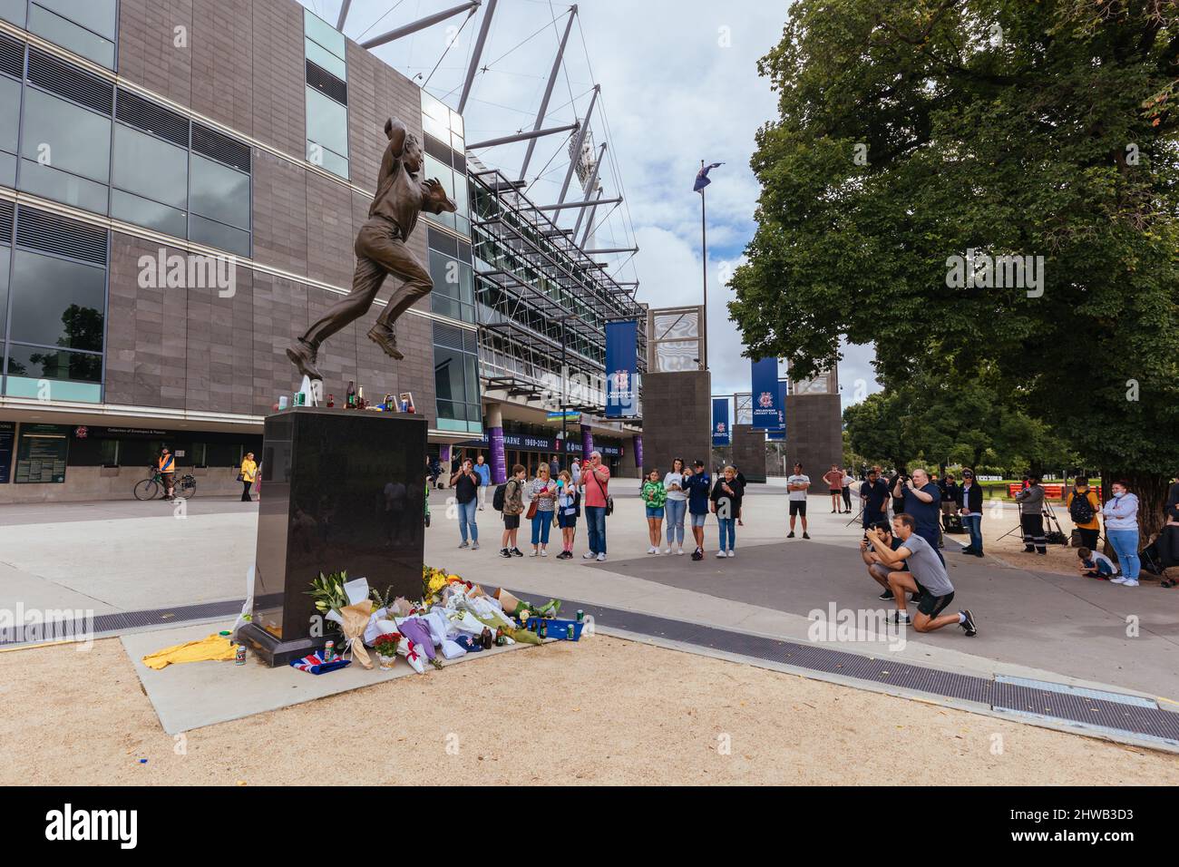 Se souvenir de Shane Warne au MCG en Australie Banque D'Images