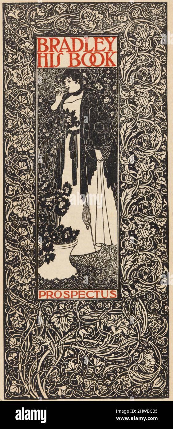 Bradley: Son livre, Prospectus. Artiste: William H. Bradley, américain, 1868–1962 Banque D'Images