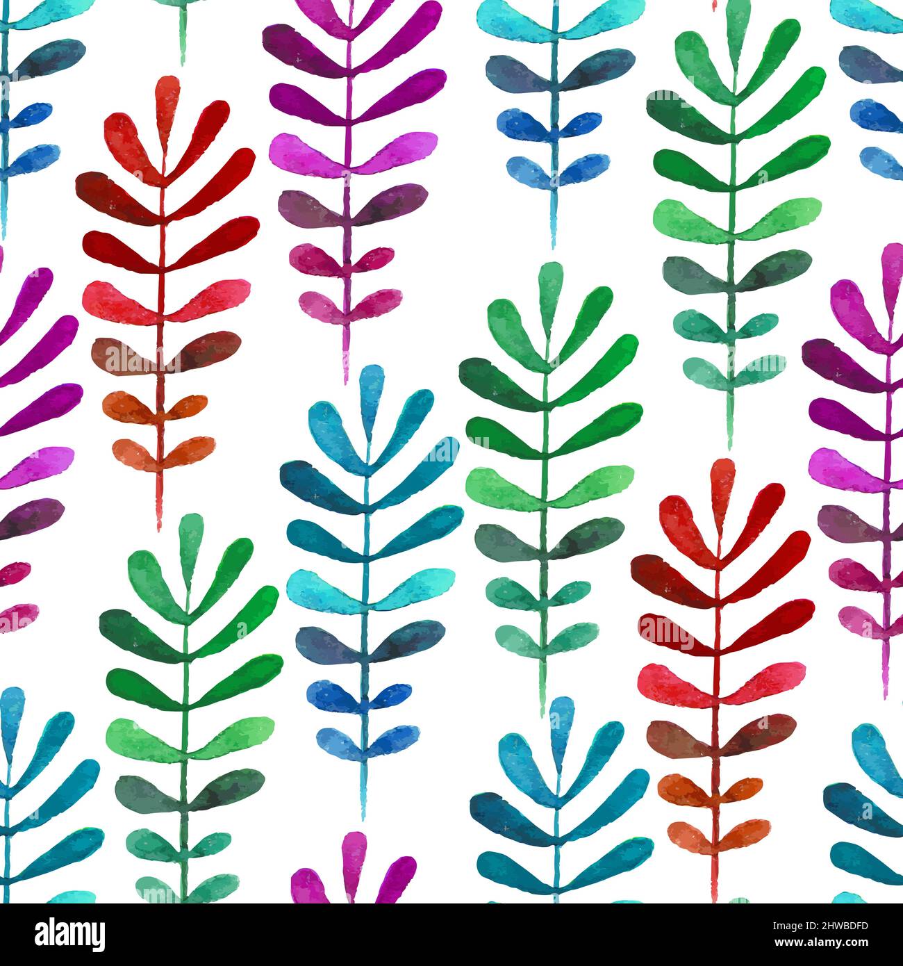 Arrière-plan transparent avec feuilles aquarelle multicolores Illustration de Vecteur
