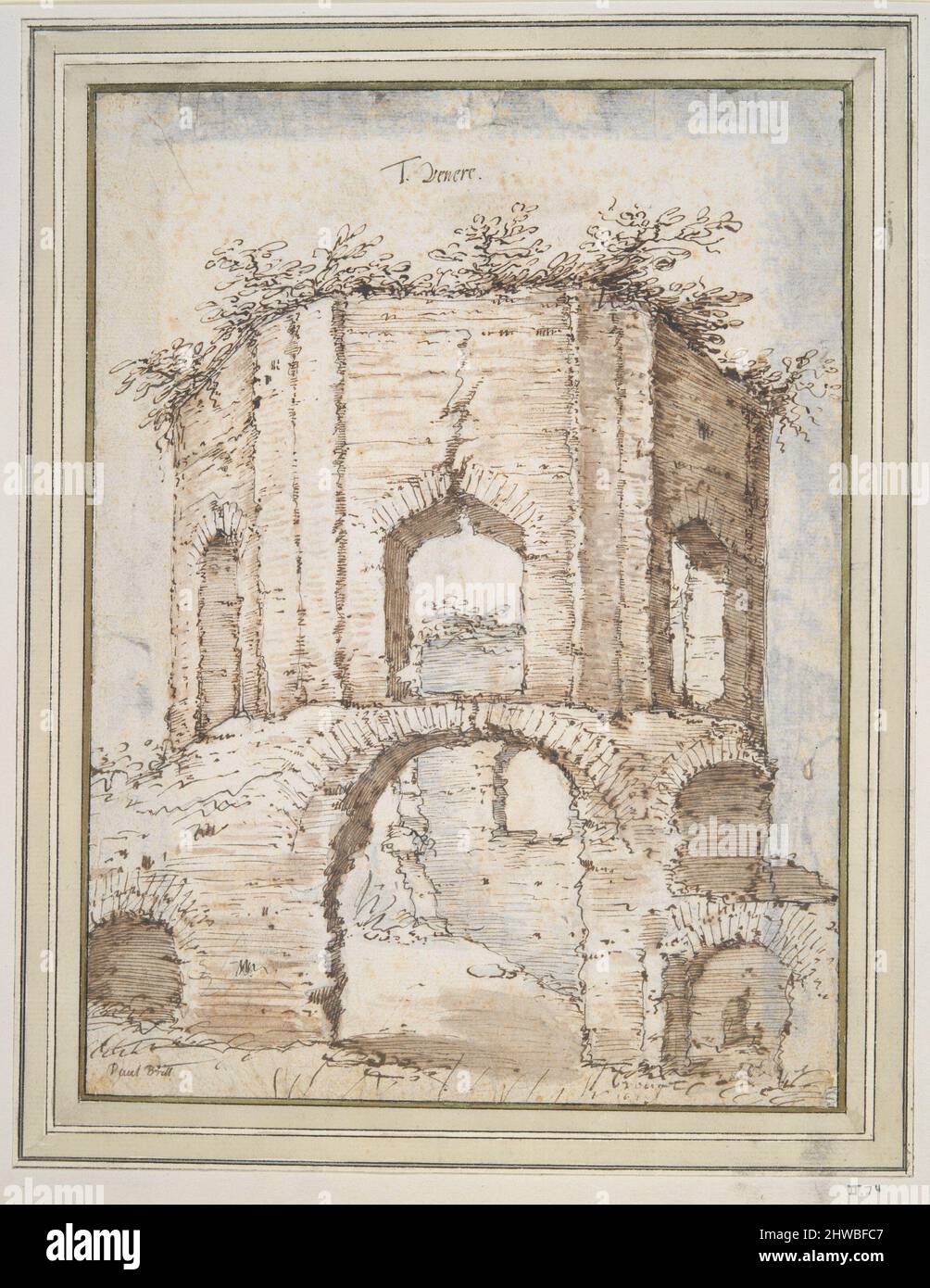 Temple de Vénus à Baiae. Artiste, attribué à: Jan Brueghel le plus jeune, flamand, 1601–1678 Banque D'Images