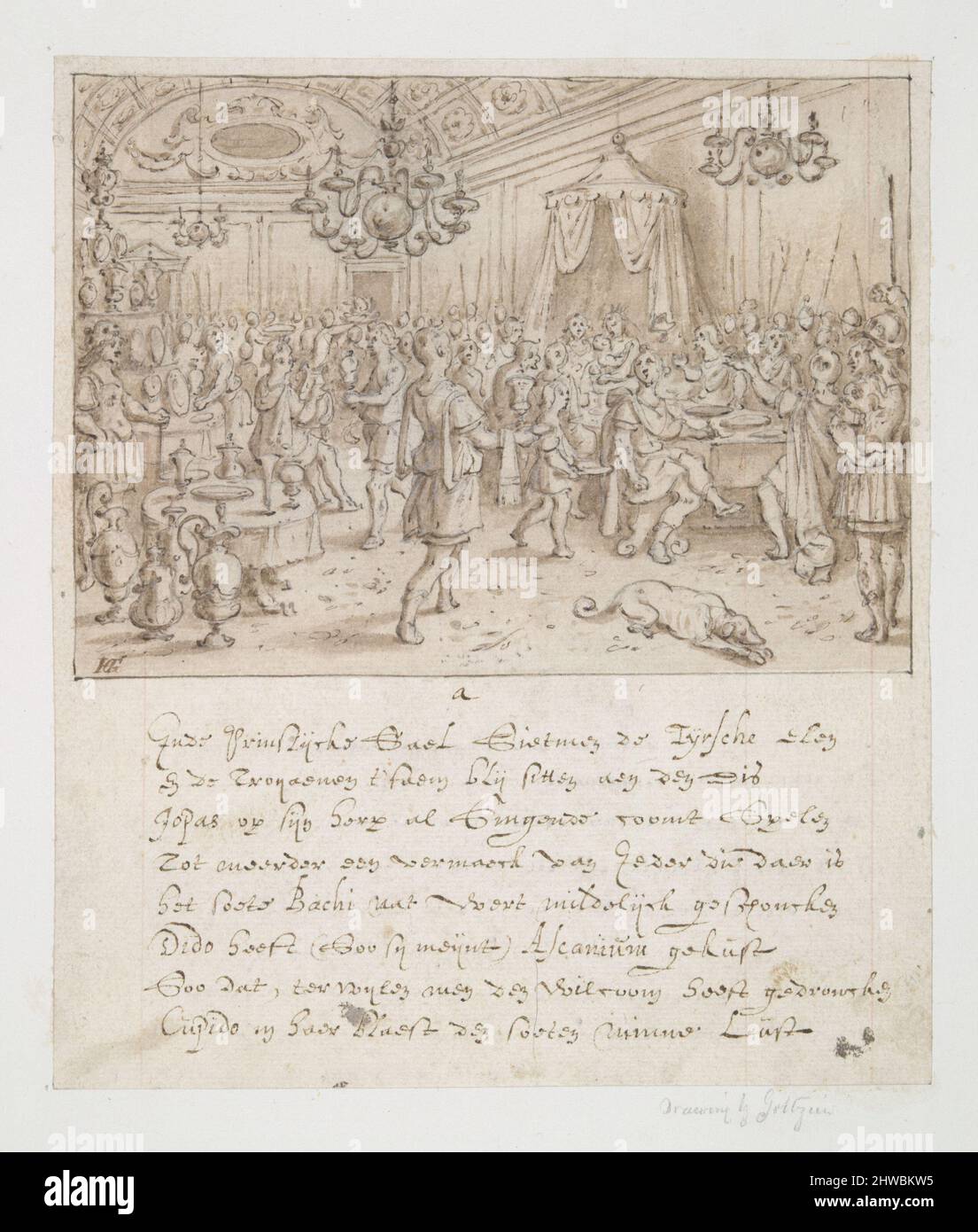 La fête de Dido. Artiste, attribué à: Sebastian Vrancx, flamand, 1573–1647 artiste, anciennement attribué à: Hendrick Goltzius, néerlandais, 1558–1617 Banque D'Images