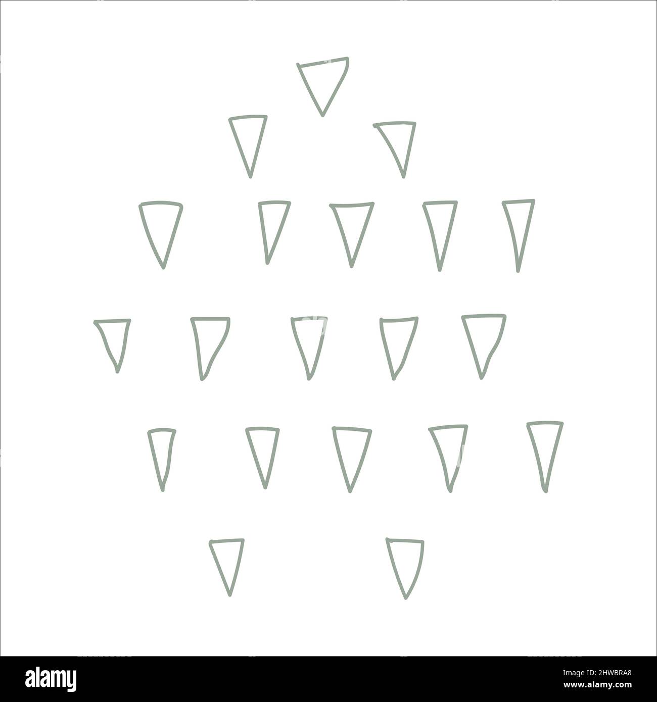elément triangulaire dessiné à la main dans un pastel Illustration de Vecteur