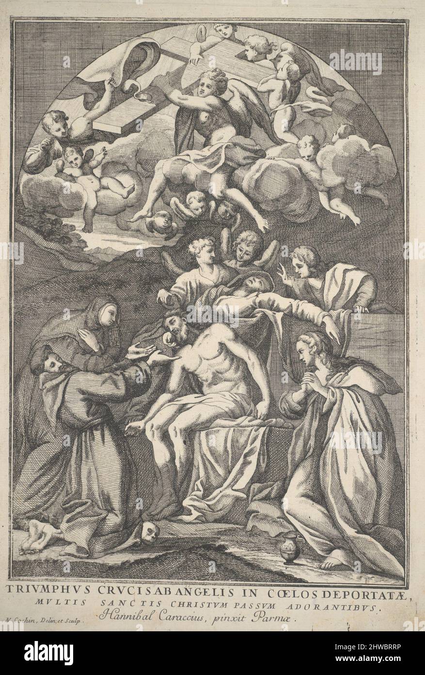 Triomphe du Christ. Graveur : Charles-Nicolas Cochin le jeune, français, 1715–1790After : Annibale Carracci, italien, 1560–1609 Banque D'Images Triomphe du Christ. Graveur : Charles-Nicolas Cochin le jeune, français, 1715–1790After : Annibale Carracci, italien, 1560–1609 Banque D'Images