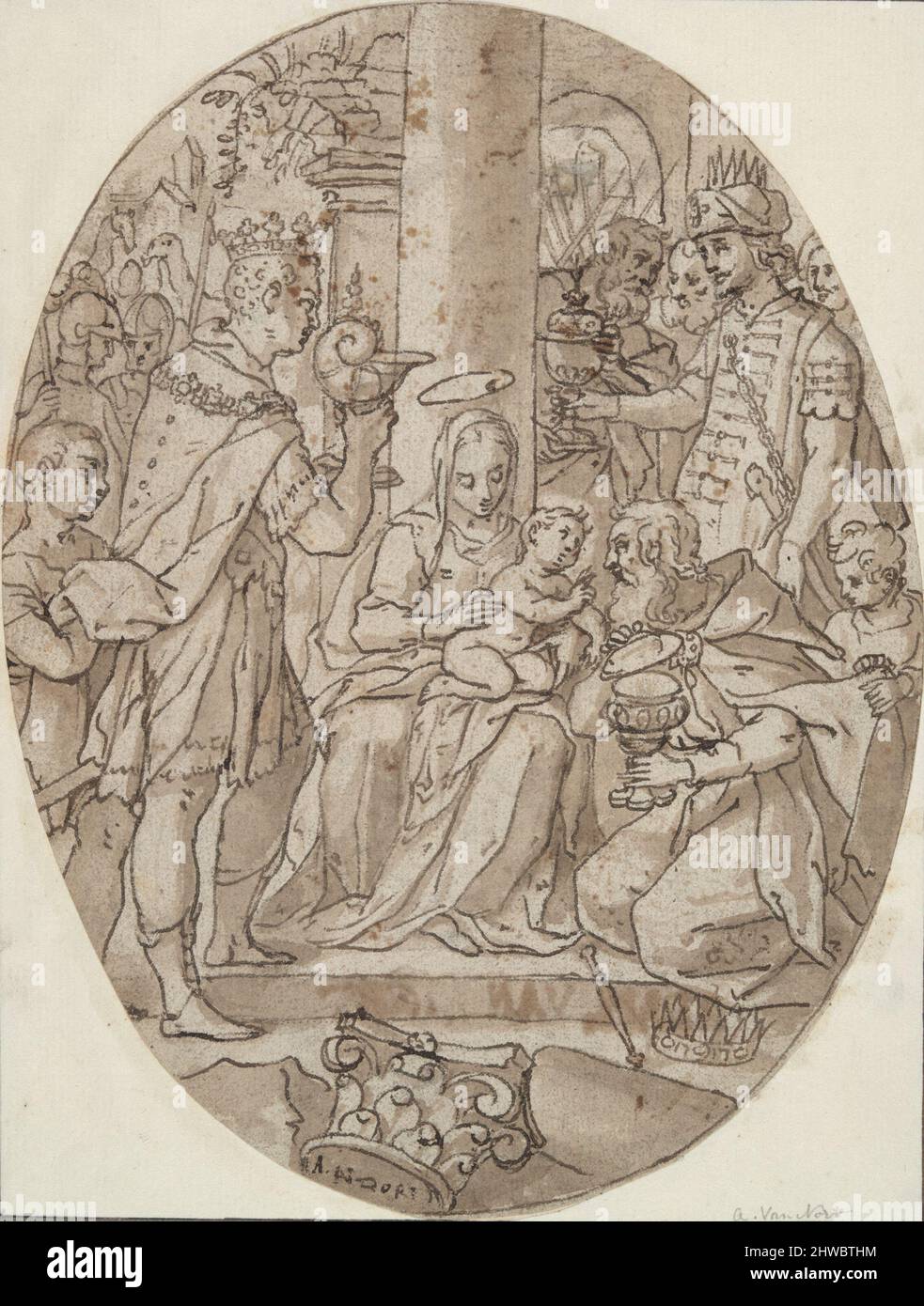Adoration du Magi. Artiste: Adam van Noort, flamand, 1562–1641 Banque D'Images