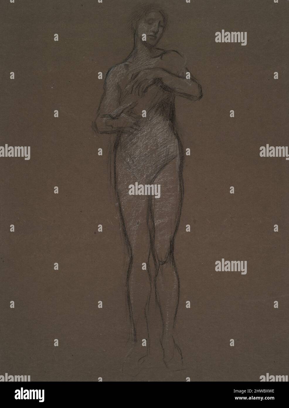 Premières études pour « les balbutiements de Galahad », dans le cycle « Quest for the Holy Graal » de la Boston public Library. Artiste: Edwin Austin Abbey, cuisine américaine, 1852–1911, M.A. (HON.) 1897 Banque D'Images