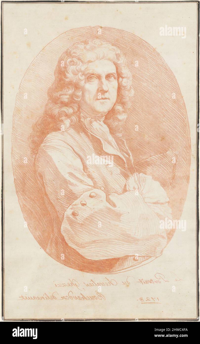 Pier Leone Ghezzi. Artiste : Edmé Bouchardon, français, 1698–1762 Banque D'Images