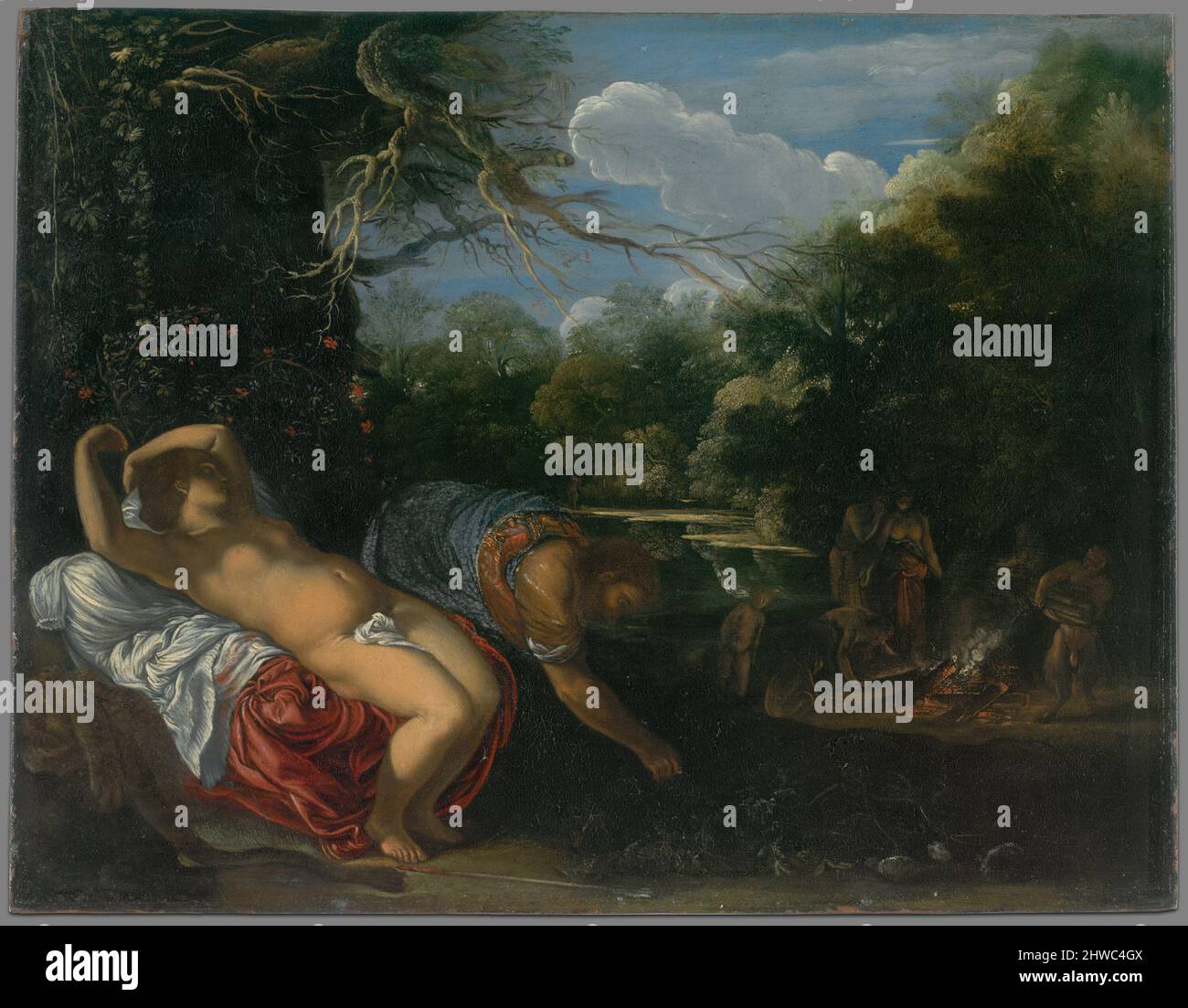 Coronis et Apollo. Artiste, atelier de: Adam Elsheimer, Allemand, actif à Rome, 1578–1610 Banque D'Images