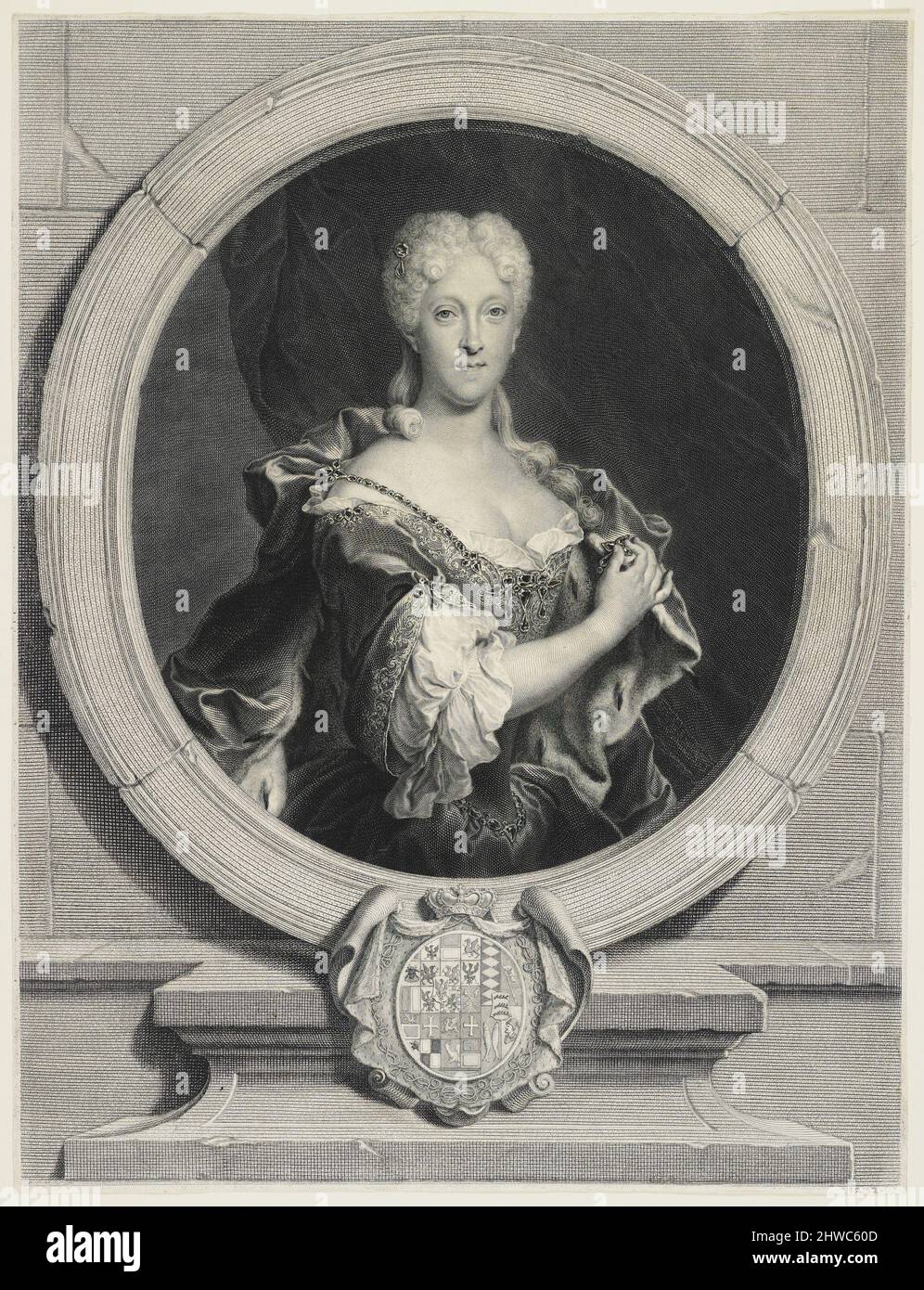 Portrait d'une femme. Artiste : Pierre François Basan, français, 1723–1797 Banque D'Images