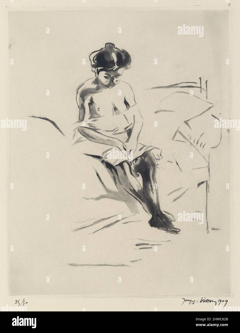 La faute (l'erreur). Artiste : Jacques Villon, français, 1875–1963 Banque D'Images