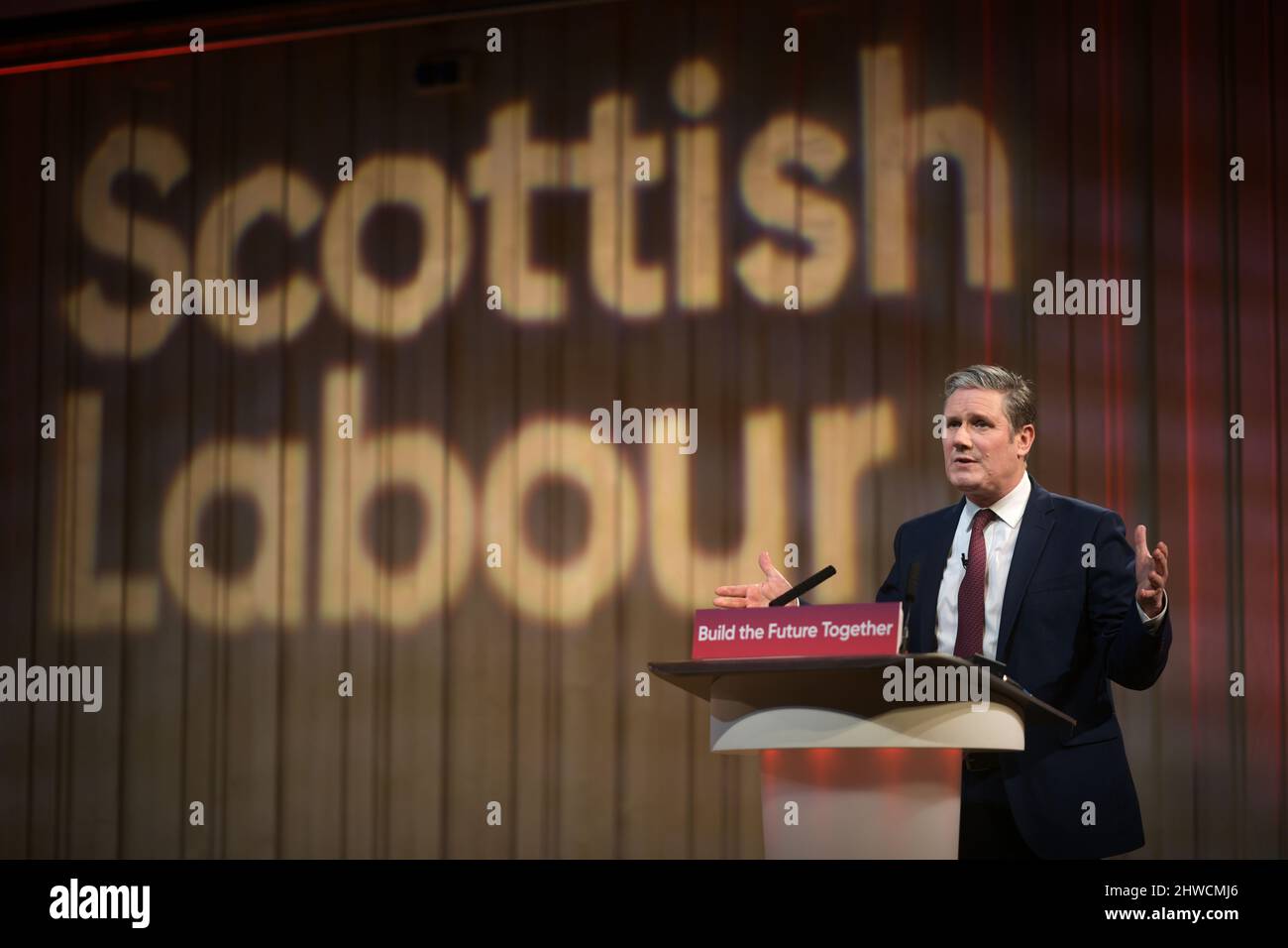 Glasgow Écosse, Royaume-Uni Mars 05 2022 le député RT Hon Kier Starmer à la Royal concert Hall pour prononcer son discours de la Conférence du travail écossais, Credit sst/alamy Live News Banque D'Images