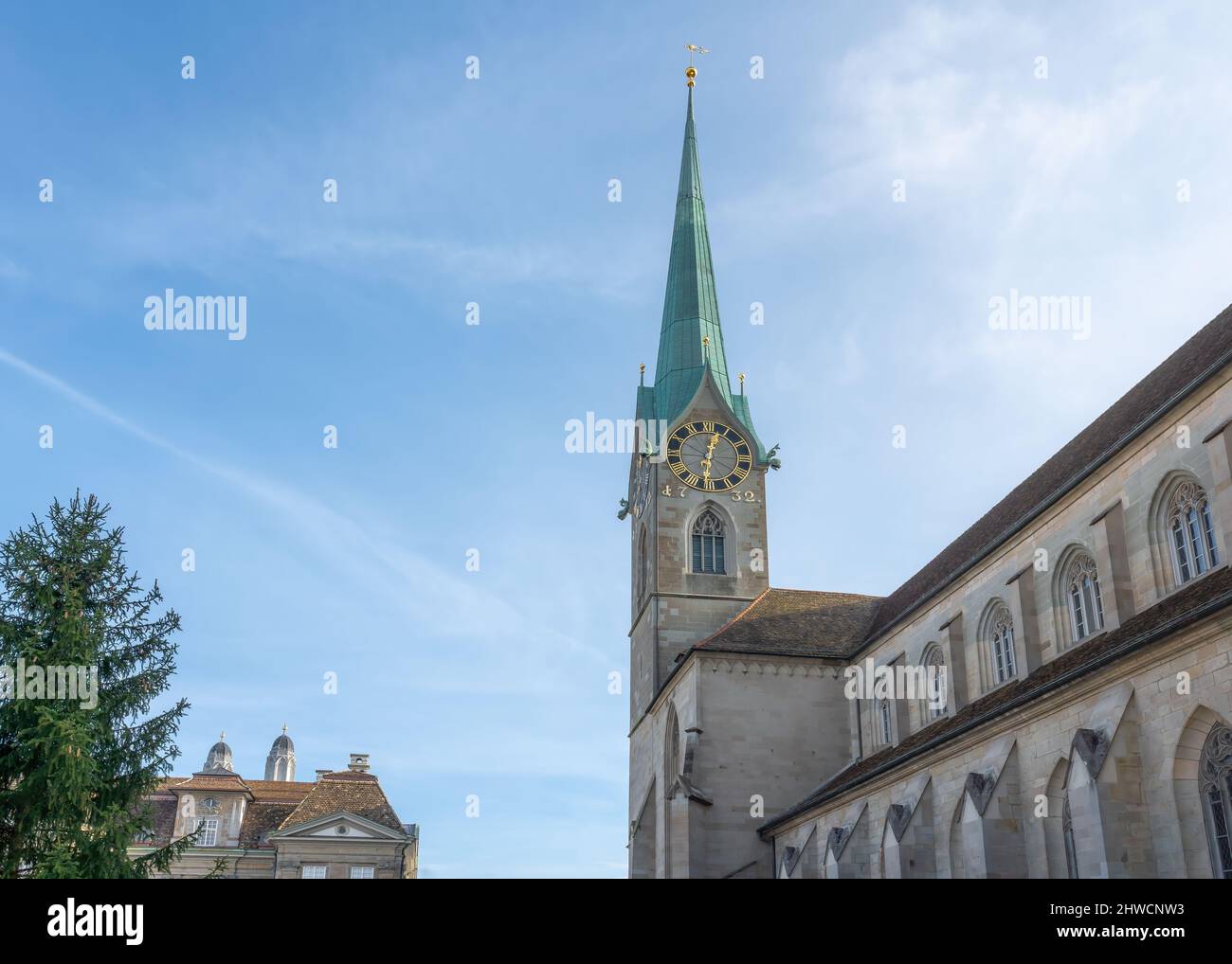 Tour de l'église Fraumunster - Zurich, Suisse Banque D'Images