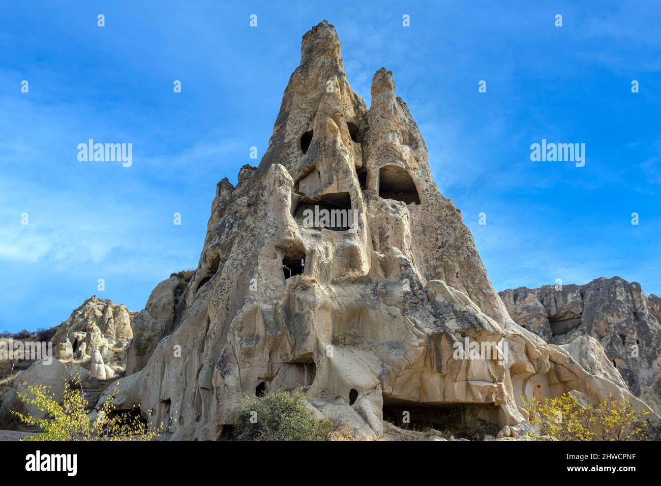Formations géologiques uniques en Cappadoce, Göreme, Nevşehir, Turquie. Banque D'Images