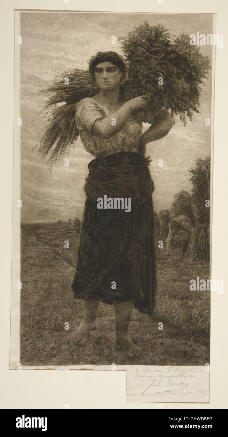 Femme paysanne. Artiste : Jules Breton, français, 1827–1906 Banque D'Images