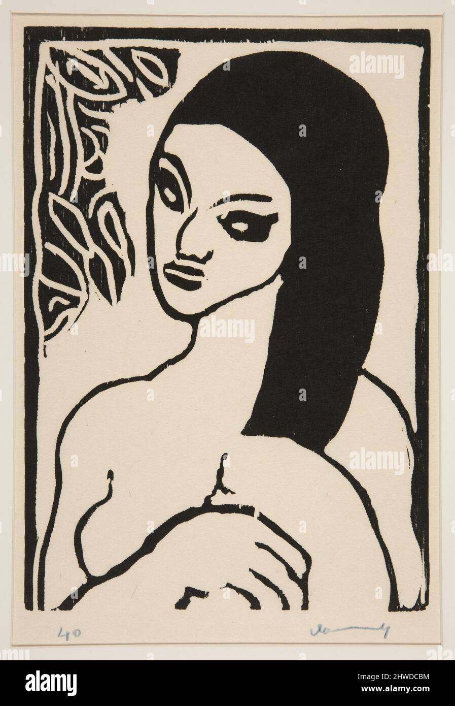 Portrait de femme. Artiste : Maurice de Vlaminck, français, 1876–1958 Banque D'Images