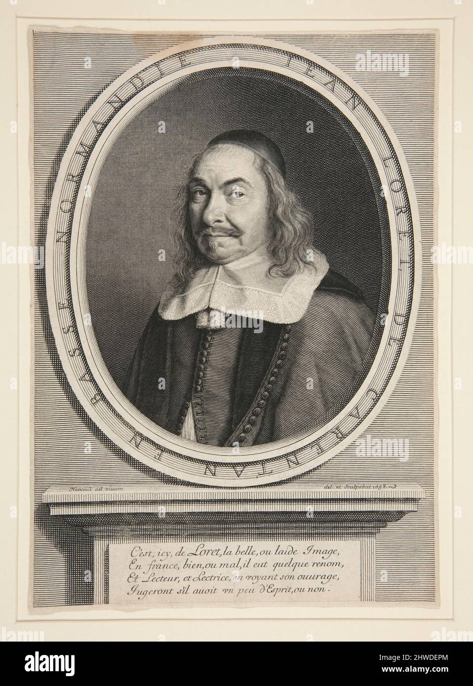 Jean Loret (1595-1665) écrivain français. Artiste : Robert Nanteuil, français, 1623–1678 Banque D'Images