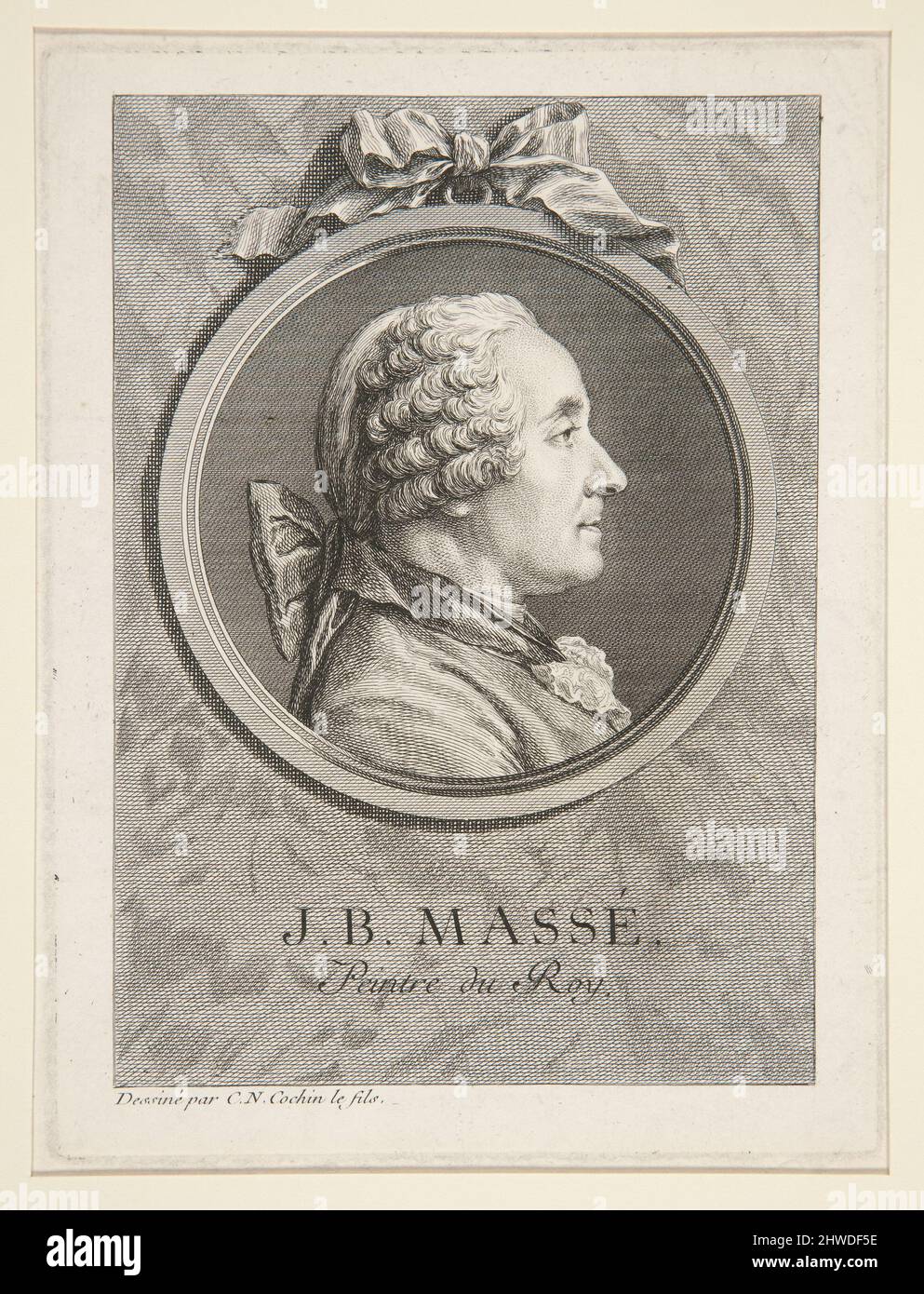 Portrait de Jean-Baptiste masse. Artiste: Charles-Nicolas Cochin le plus jeune, français, 1715–1790 Banque D'Images Portrait de Jean-Baptiste masse. Artiste: Charles-Nicolas Cochin le plus jeune, français, 1715–1790 Banque D'Images