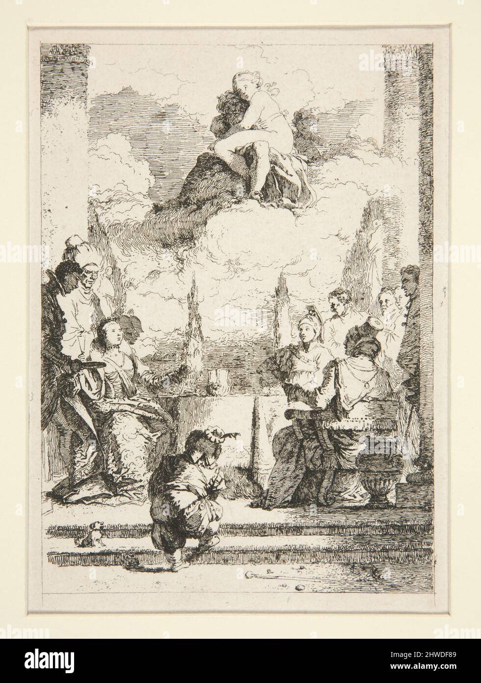 Fête d'Anthony et de Cleopatra (après la peinture de Tiepolo au Palais Labbia, Venise). Eceteuse : Jean-Honoré Fragonard, français, 1732–1806After : Giovanni Battista Tiepolo, italien, Venise, 1696–1770 Banque D'Images