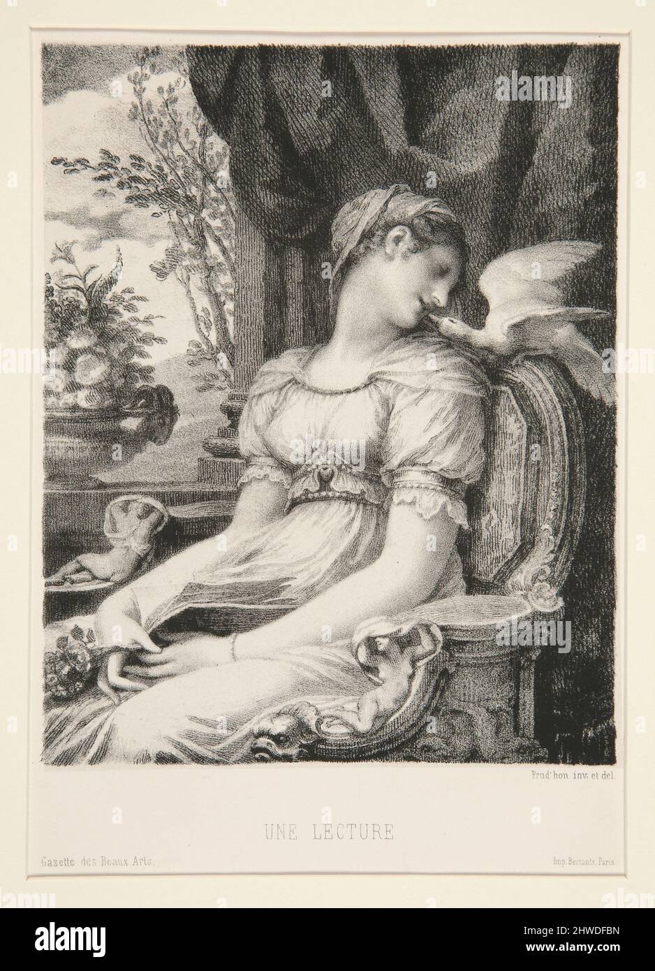 Une lecture. Artiste : Pierre-Paul Prud’hon, français, 1758–1823 Banque D'Images