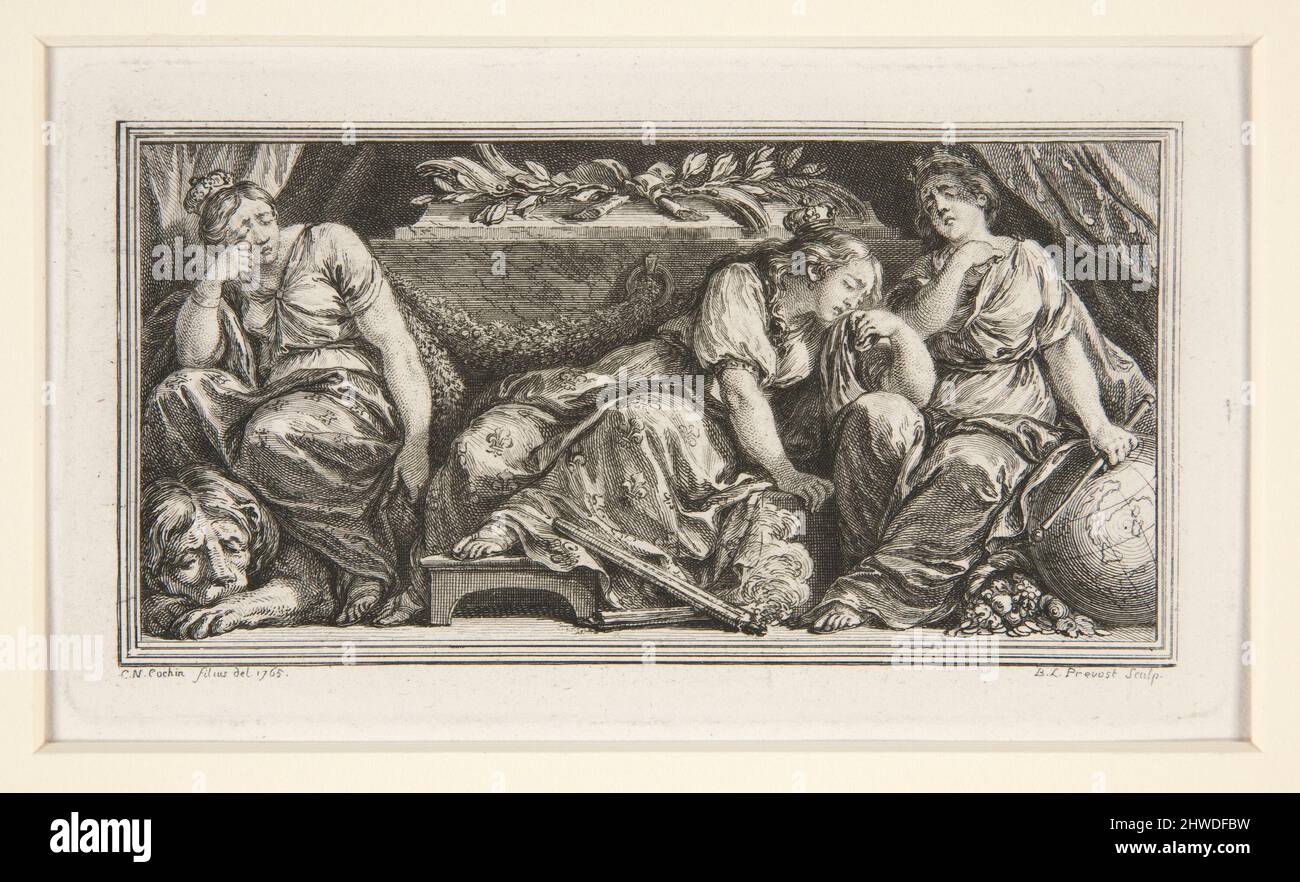 Trois femmes en détresse portant des couronnes. Artiste: Benoît-Louis Prévost, français, 1747–ca. 1804After: Charles-Nicolas Cochin le plus jeune, français, 1715–1790 Banque D'Images Trois femmes en détresse portant des couronnes. Artiste: Benoît-Louis Prévost, français, 1747–ca. 1804After: Charles-Nicolas Cochin le plus jeune, français, 1715–1790 Banque D'Images