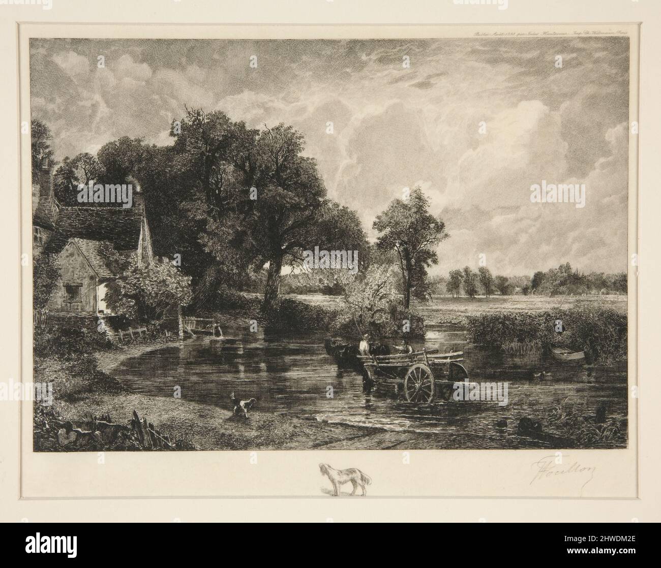 La Hay Wain. Artiste : Victor-Louis Focillon, français, 1849–1918After : John Constable, britannique, 1776–1837 Banque D'Images