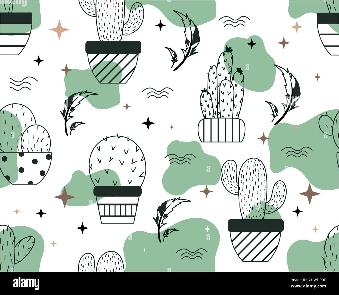Motif sans couture avec cactus Illustration de Vecteur