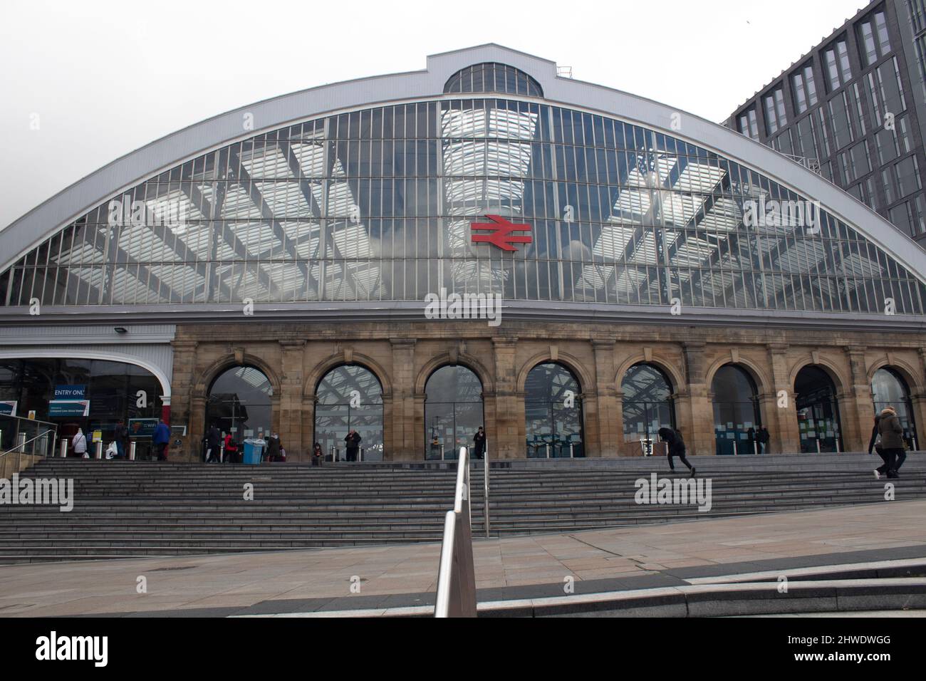 Gare de Liverpool Lime Street, Angleterre, Royaume-Uni Banque D'Images