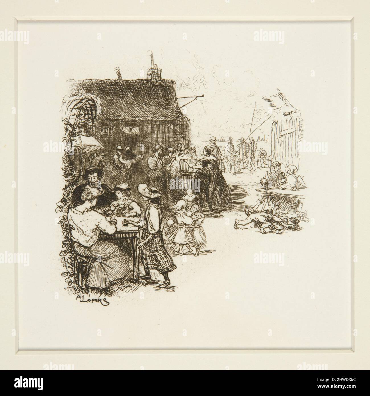 Festival de plein air. Artiste: Auguste Lepère, Français, 1849–1918 Banque D'Images