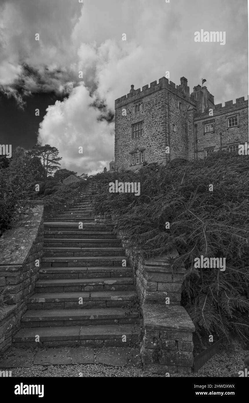 Château de Sizergh et attractions de jardins à Cumbria près du quartier des lacs anglais Banque D'Images