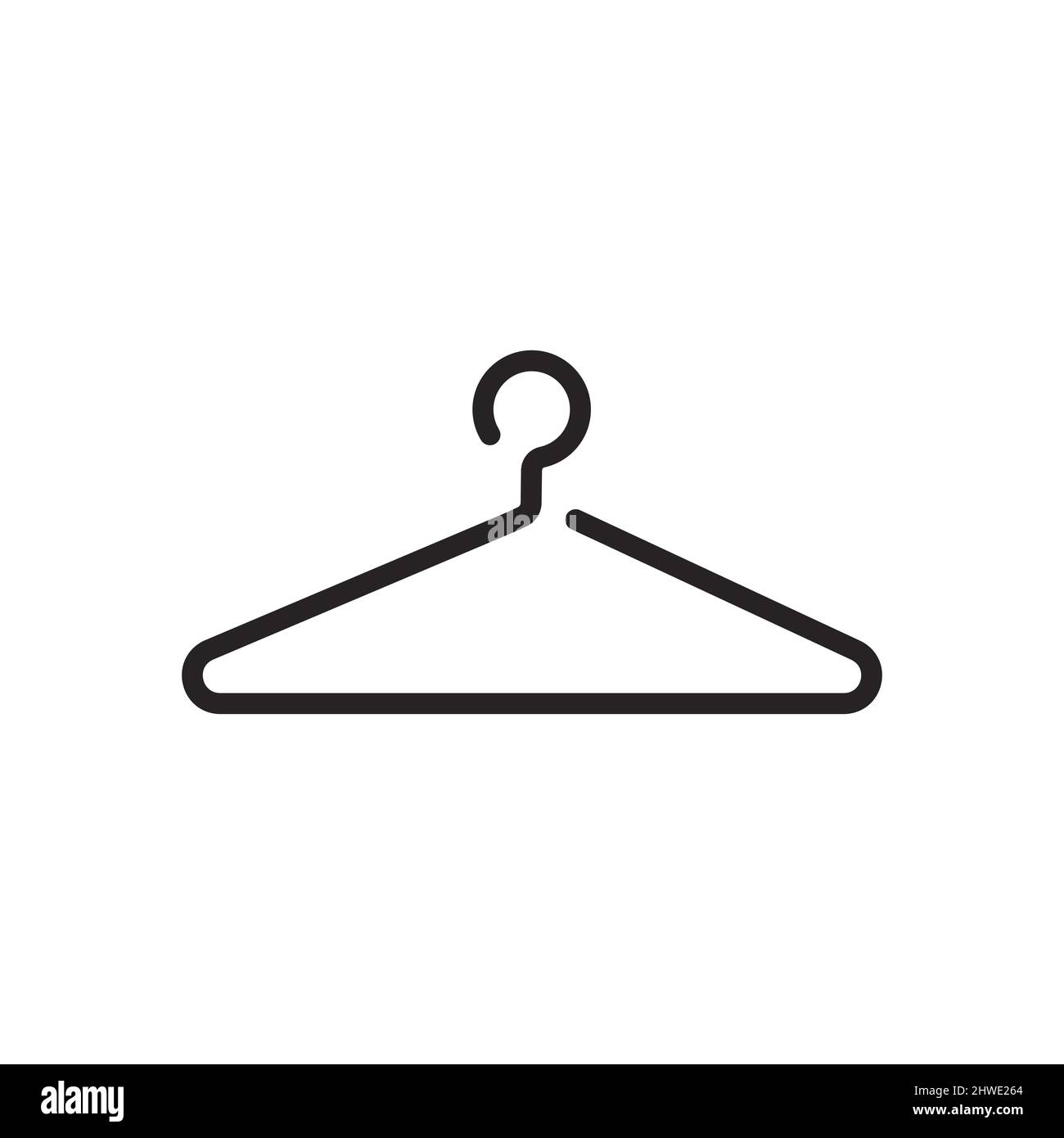 Cintre à vêtements. Illustration vectorielle isolée sur fond blanc. Illustration de Vecteur