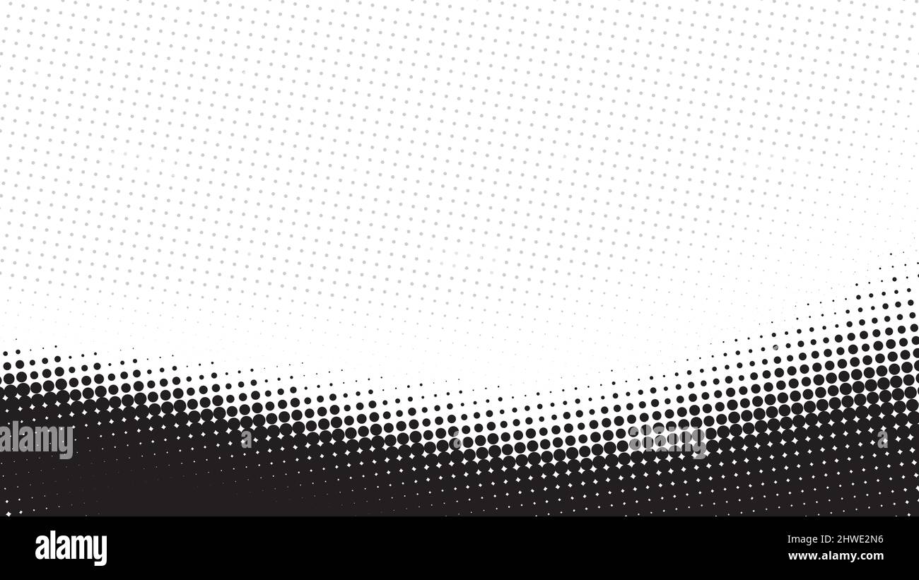 Arrière-plan abstrait en demi-ton noir et blanc avec onde simple. Motif graphique vectoriel Illustration de Vecteur