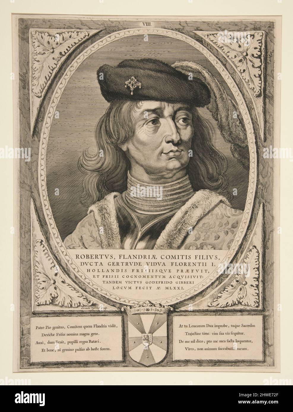 Robertus, Flandriae Comitis Filius. Artiste: Cornelis Visscher, Néerlandais, ca. 1629–1658 Banque D'Images