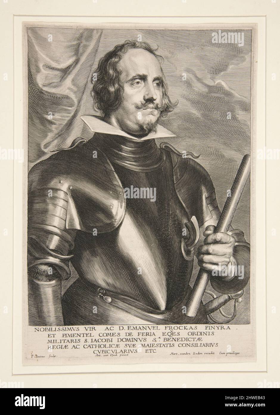 Manuel Ferckas Perera y Pimentel, Comte de Feria (1576-1646). Graveur: Paulus Pontius, flamand, 1603–1658After: Anthony van Dyck, flamand, 1599–1641 Banque D'Images