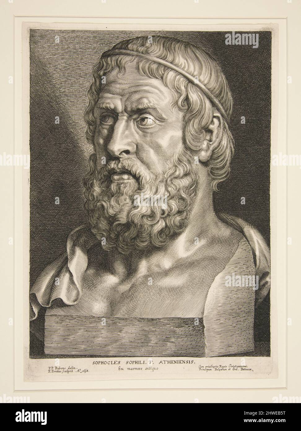 Sophocle. Artiste: Paulus Pontius, flamand, 1603–1658After: Peter Paul Rubens, flamand, 1577–1640 Banque D'Images
