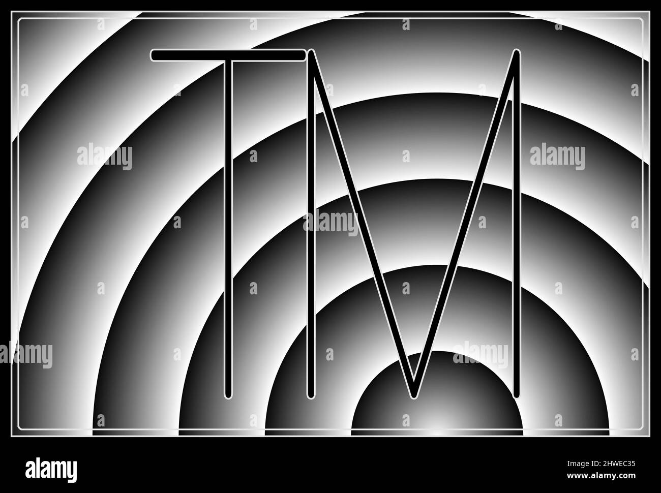 Signature avec les deux lettres majuscules TM , suite Banque D'Images