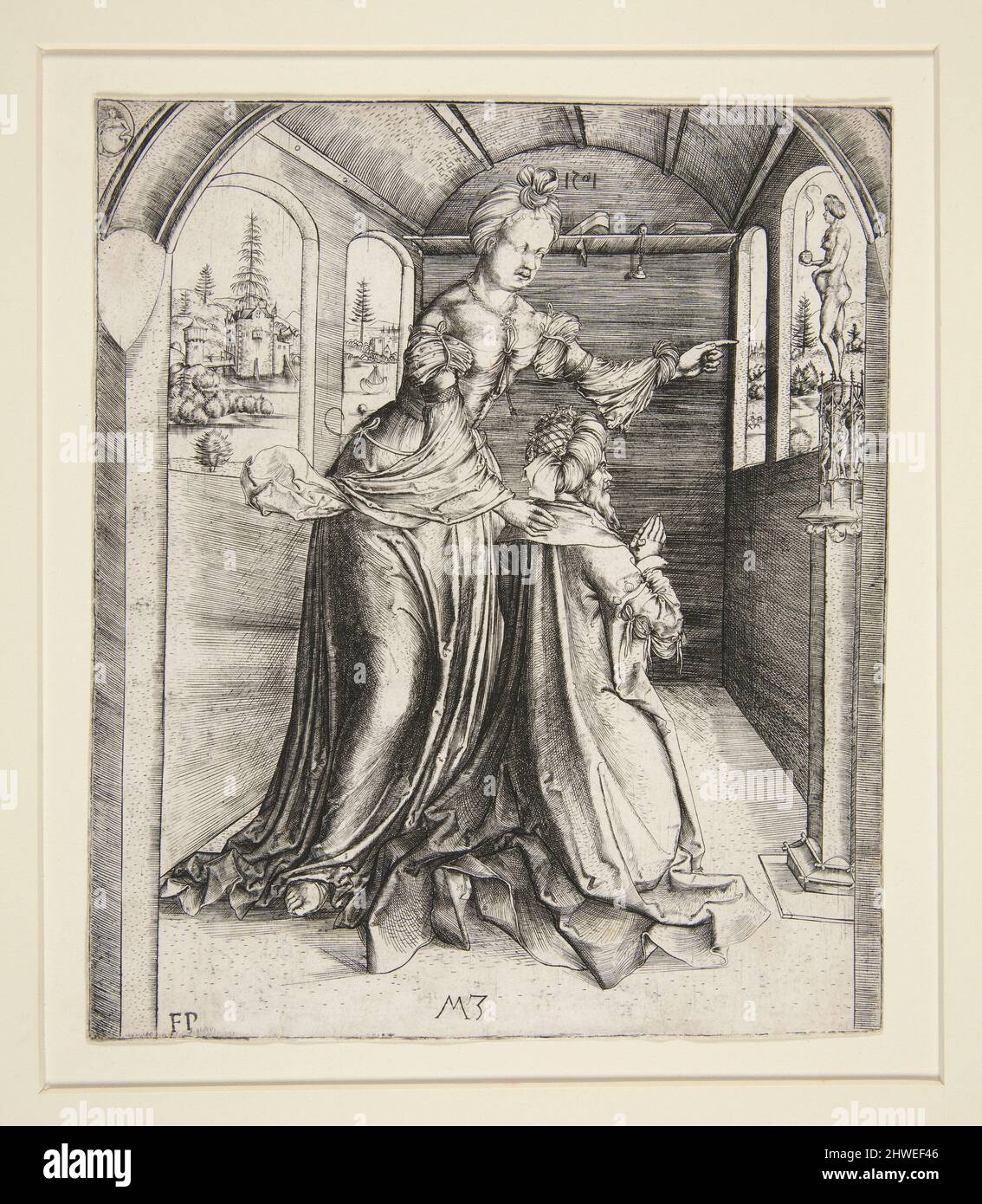 L'idolâtrie de Salomon. Artiste: Maître M. Z., allemand, actif 1500–1503 Banque D'Images